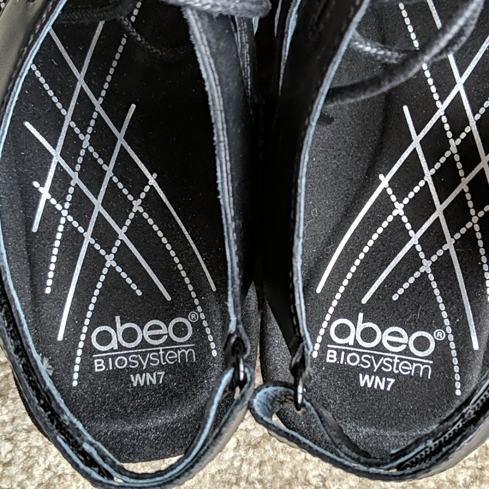 Abeo black leather sandals 7 bio system - Picture 4 of 8